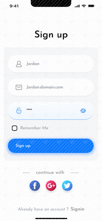 Signup Page 2