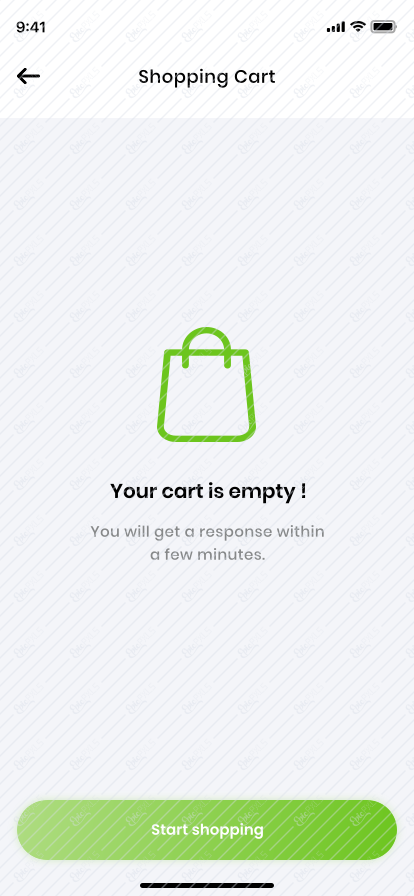Cart empty