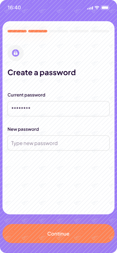Register - Setting password