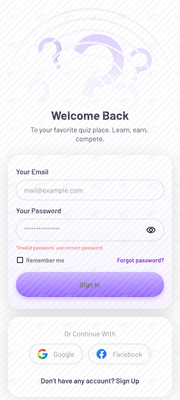 7_Sign In_Form Password Incorrect