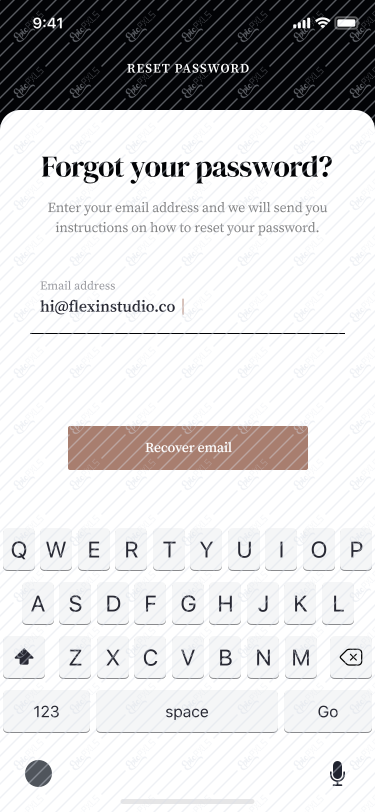 Forgot password - Typing Filled