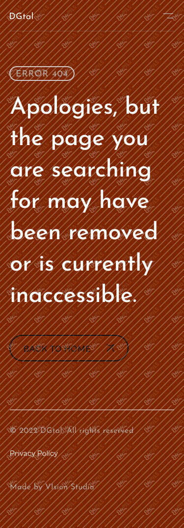 404 Error Page (Mobile)