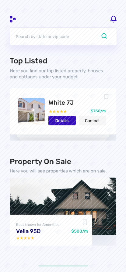 Listing Property Screen