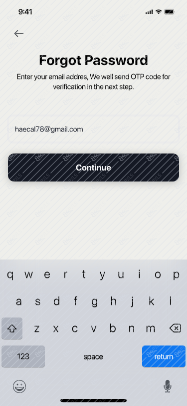 Forgot Password Filled Email