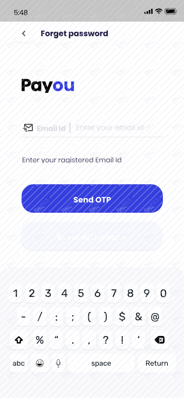 Forget password/ Reset with Email ID