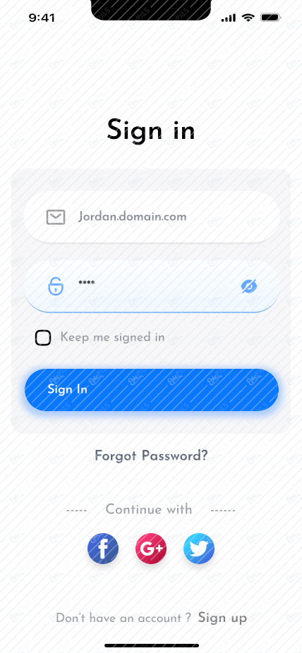Signin Screen 2