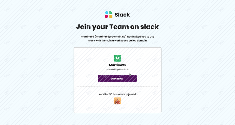 1 Invite email