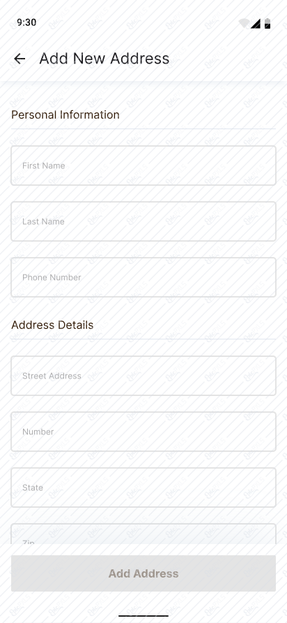 Add New Address