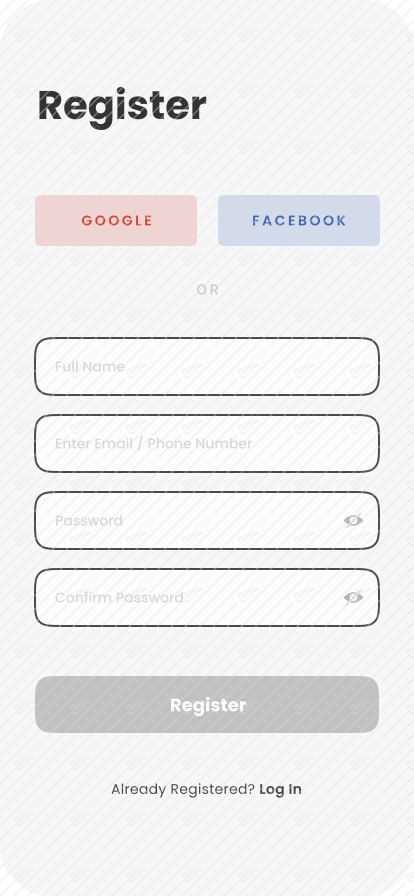 Register- Empty State