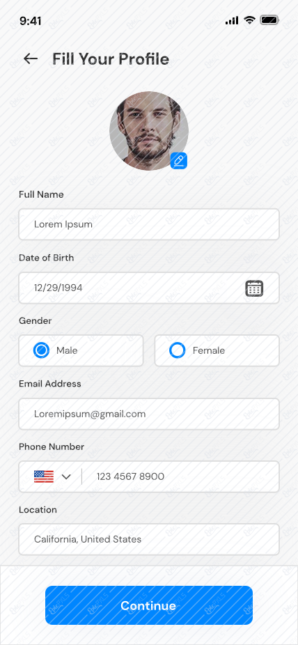 2.5: Profile filled form