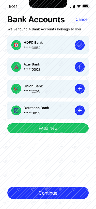 8 bank accounts