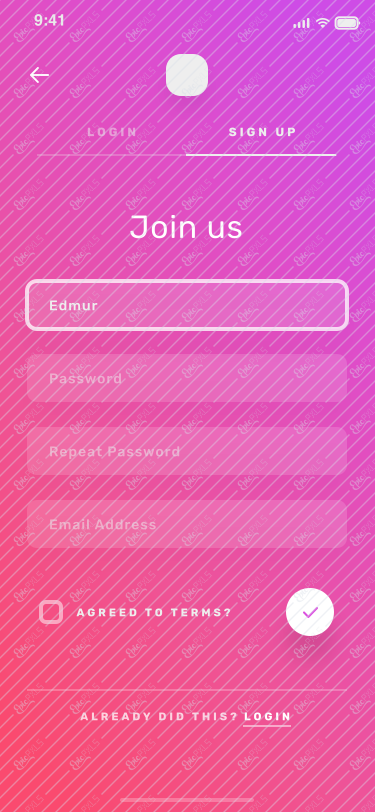Sign up