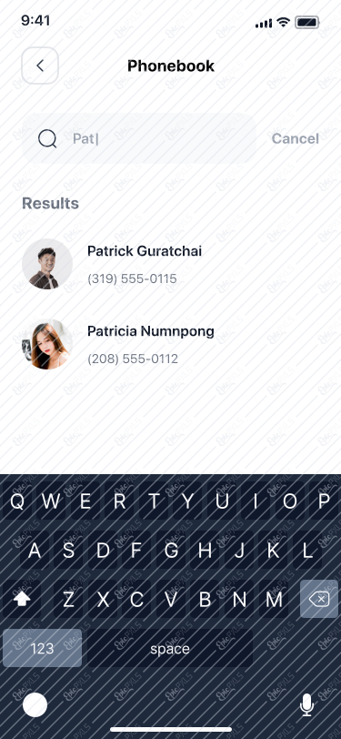 45. Mobile Topup - Find Phonebook - Dark