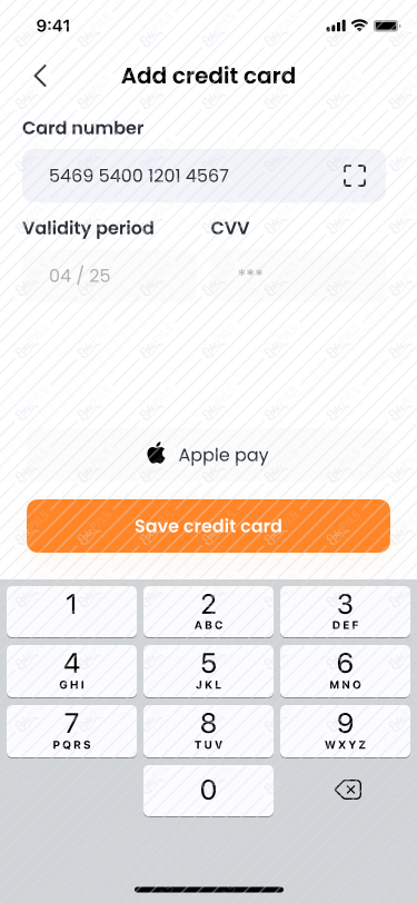 Add credit card