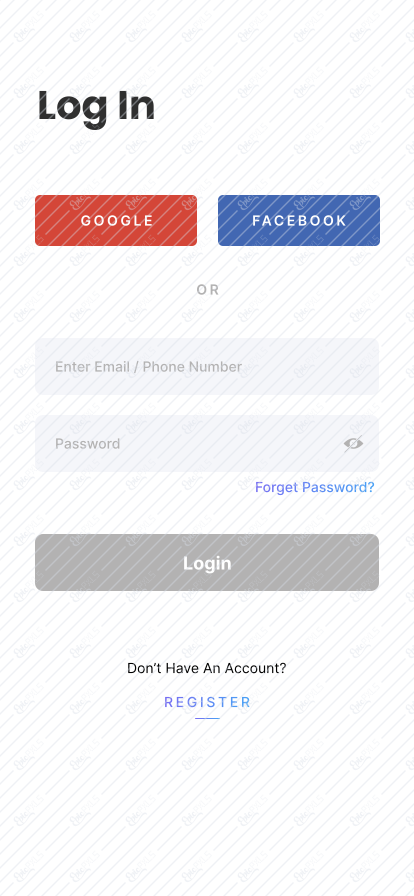 Login - Empty State