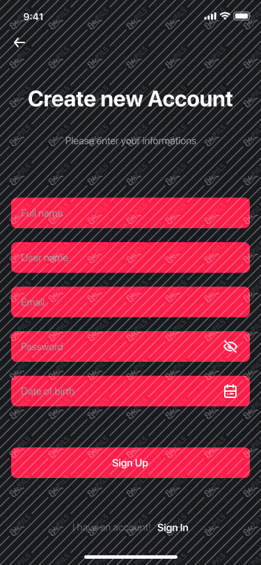 5. Sign Up