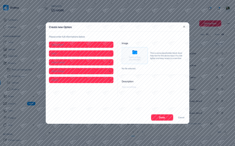18_Products - Options - Create New