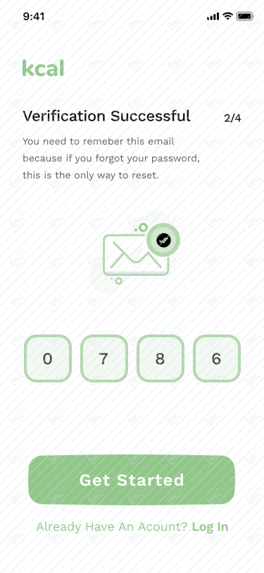 Sign Up: 02 - Verification Successful