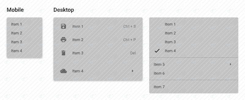 menus
