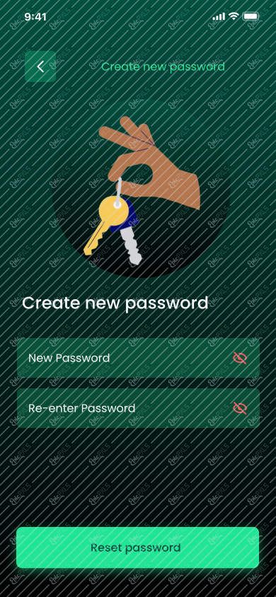 Forgot Password - Create new Password