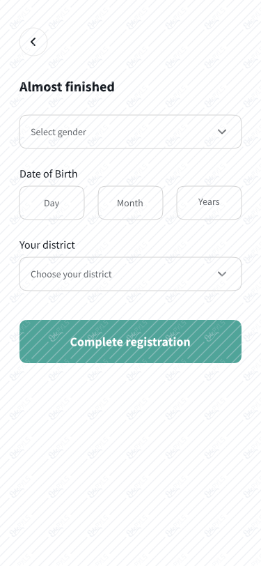 Complete registration