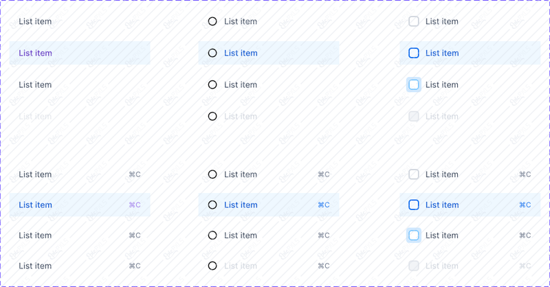 Dropdown list item