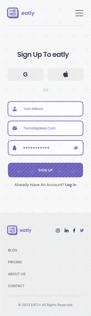 Sign Up Active