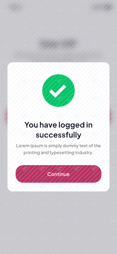 Modal - Login successfully