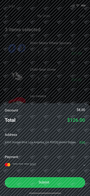 My Order – Submit