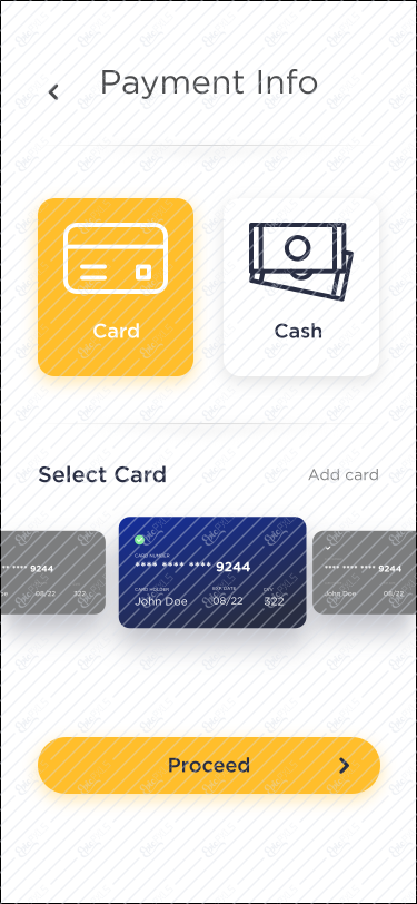 Payment Info Screen 2