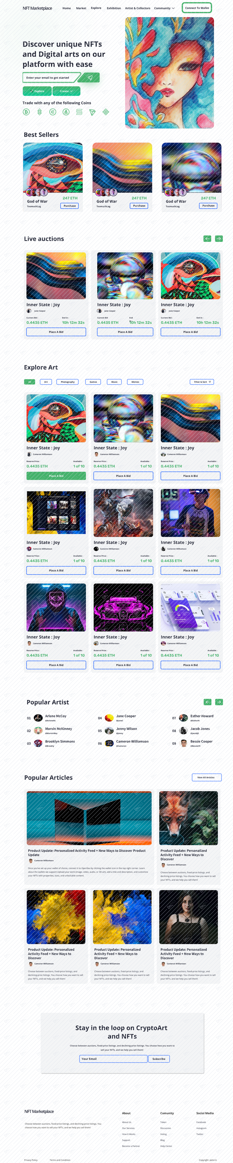NFT home pages--lightMode