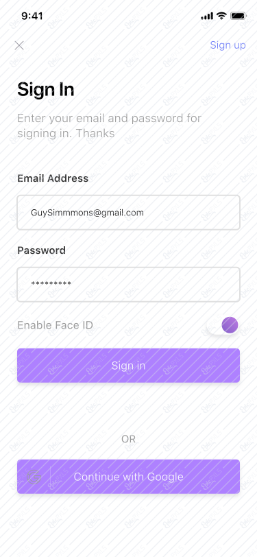 03 - Sign In Screen