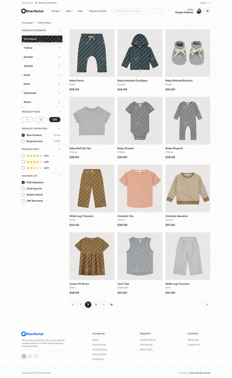 eCommerce-Kids Product List