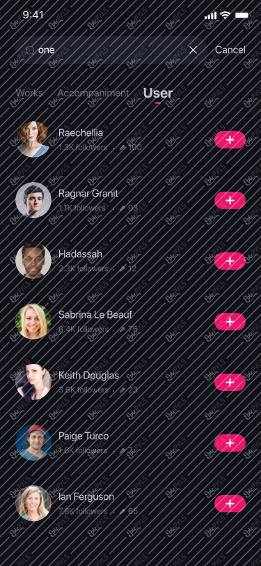 Search – result-USER-dark