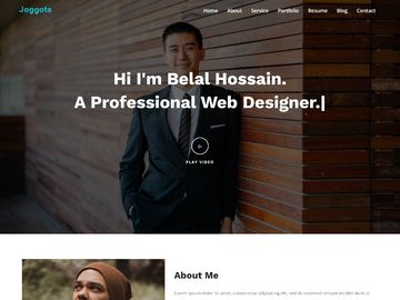 Joggota Personal Portfolio HTML5 Landing Page Template