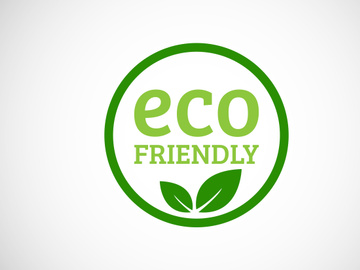 Eco friendly icon. Eco friendly and organic labels sign. Healthy natural product label design vector illustration