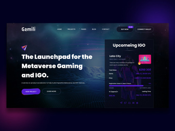 Gamili - Metaverse Gaming Launchpad Web 3.0