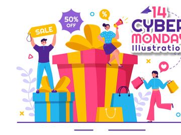 14 Cyber Monday Event Illustration