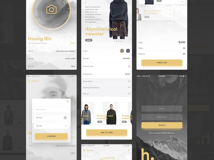 Hobi – Kostenloses Mobile App UI Kit