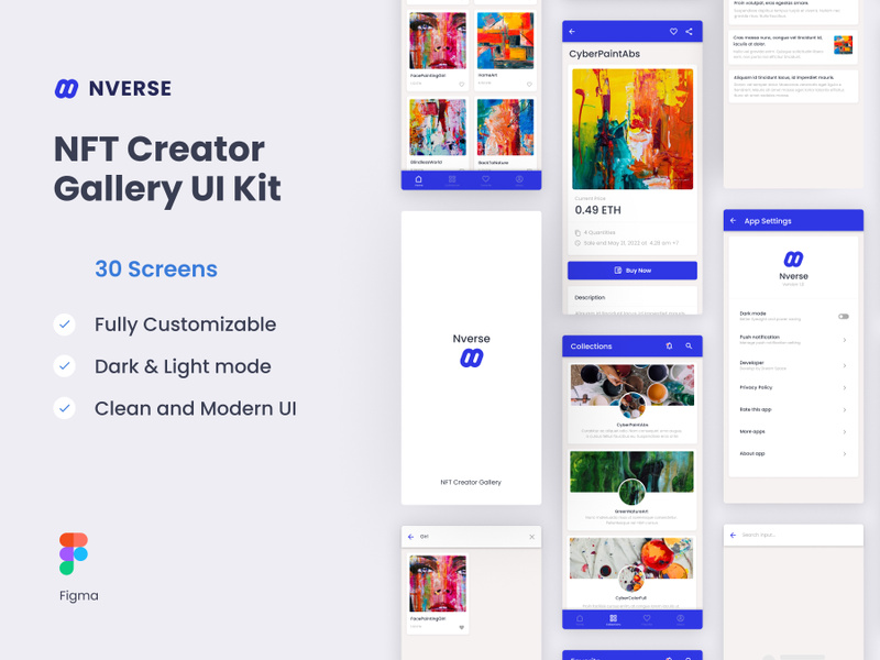 Nverse - NFT Creator Gallery UI Kit by Dream Space ~ EpicPxls