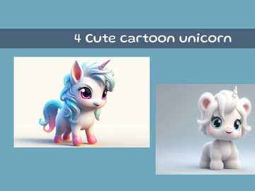 Cute cartoon unicorn