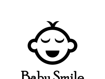 Cute Happy Baby Face Smile Logo Template