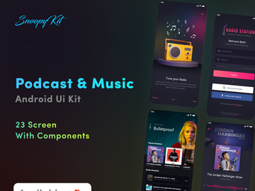 Music & Podcast Ui kit mobile