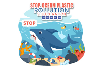 9 Stop Ocean Plastic Pollution Illustration