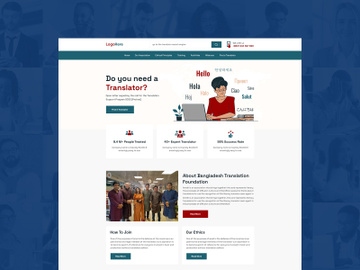 Translator PSD Website Template