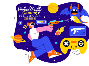 10 Virtual Reality Gaming Illustration