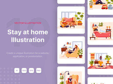 M95_Relax at Home Illustrations