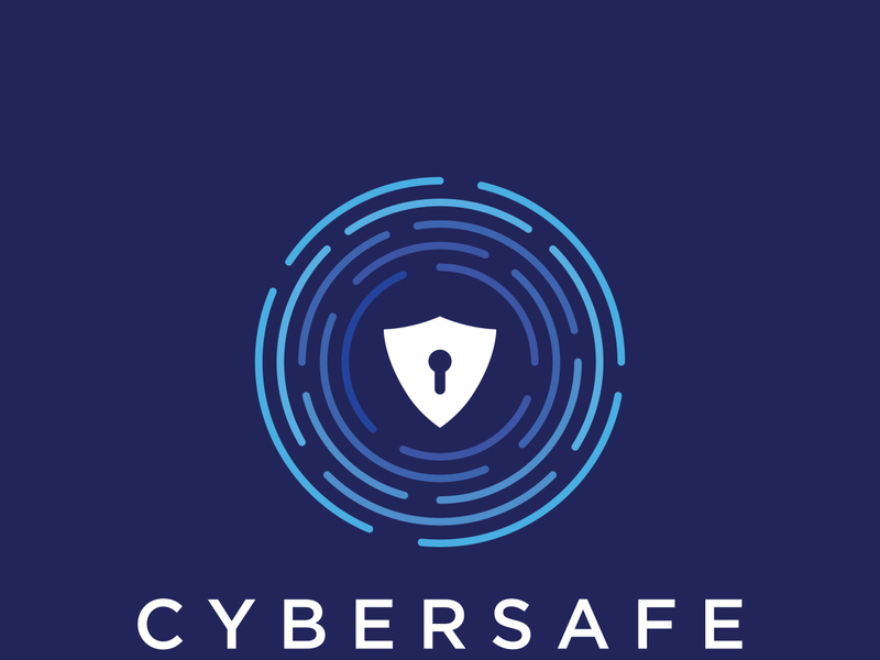 Creative design of technology digital cyber security logo ~ EpicPxls