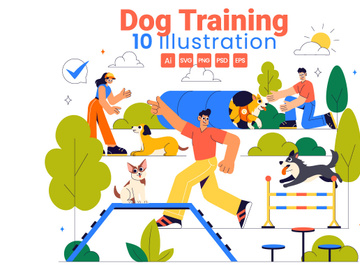 10 Dog Training Playground Illustration