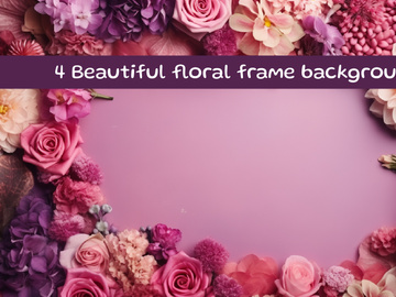 Beautiful floral frame background